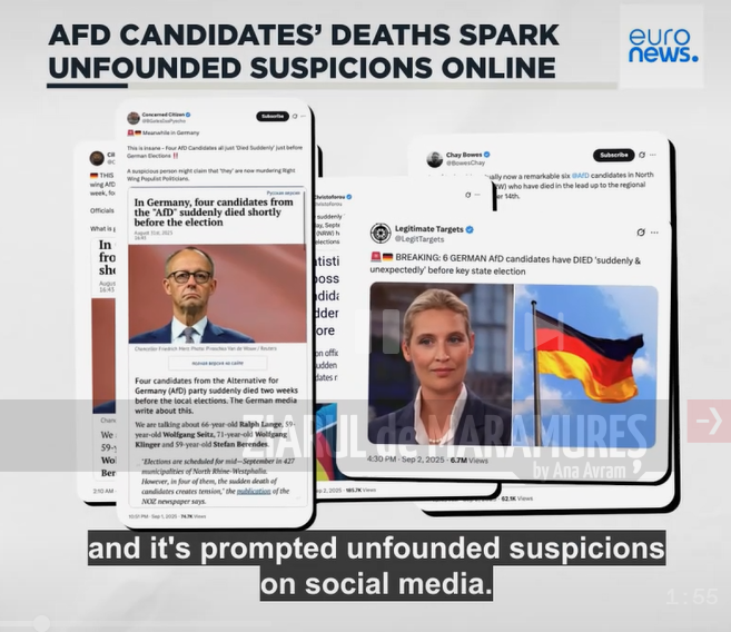 Moartea candidaților de extremă dreapta ai partidului Alternativa pentru Germania stârnește teorii conspiraționiste
