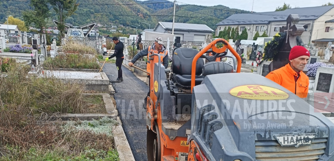 (FOTO)Cimitirul Horea 2 va fi gata de ziua morților. Aleile și capela au fost reabilitate; foișor, bănci și coșuri stradale noi