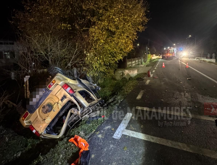Un bărbat și-a pierdut viața, iar alți doi au ajuns la spital în urma accidentului de la Făurești, Maramures