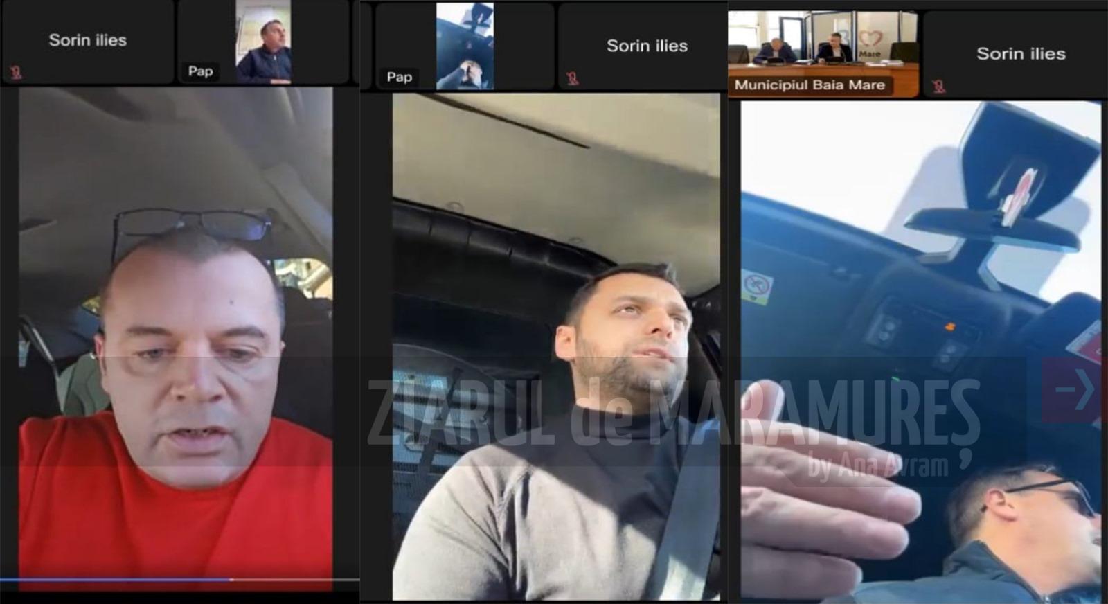 SMECHERESTE, consilierii locali participă la sedințe de la volanul autoturismelor personale. Ședințele CL Baia Mare o iau pe arătură