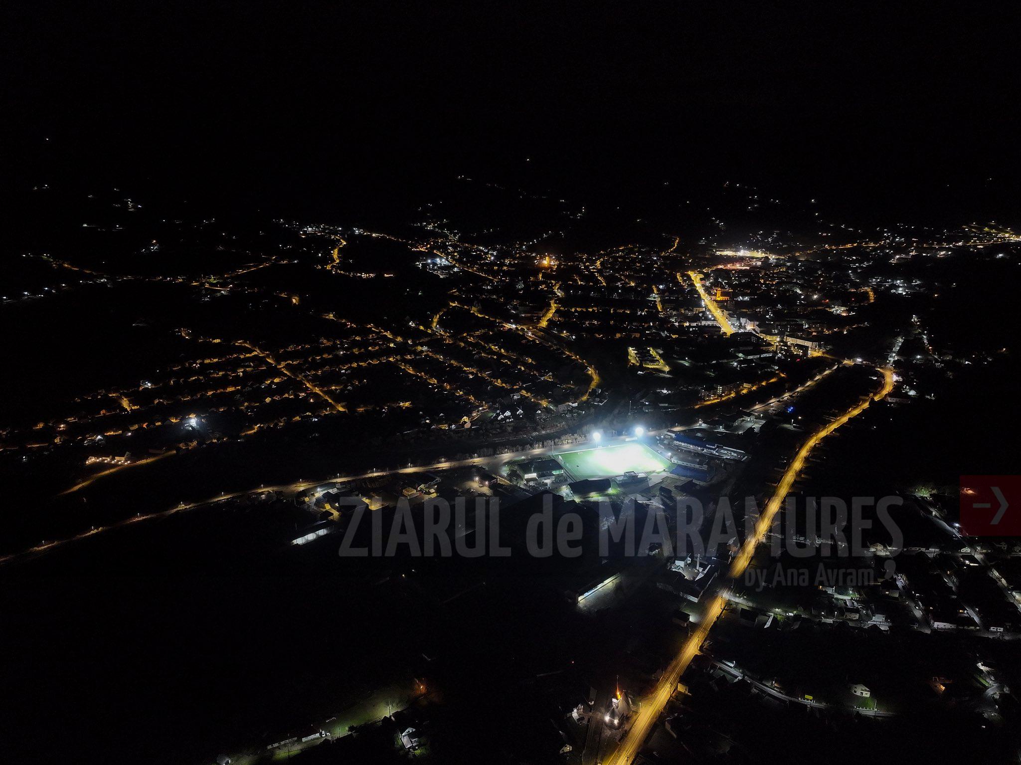 Locuitorii din Vișeu de Sus pot face lejer mișcare inclusiv noaptea. Pistă pentru biciclete iluminată și monitorizată video