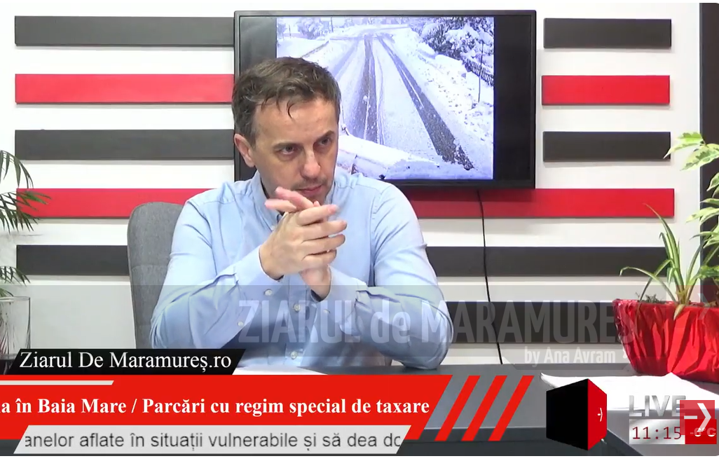 Live. Deszăpezirea în Baia Mare / Parcări cu regim special de taxare. Invitat: PAP Zsolt István, viceprimarul municipiului