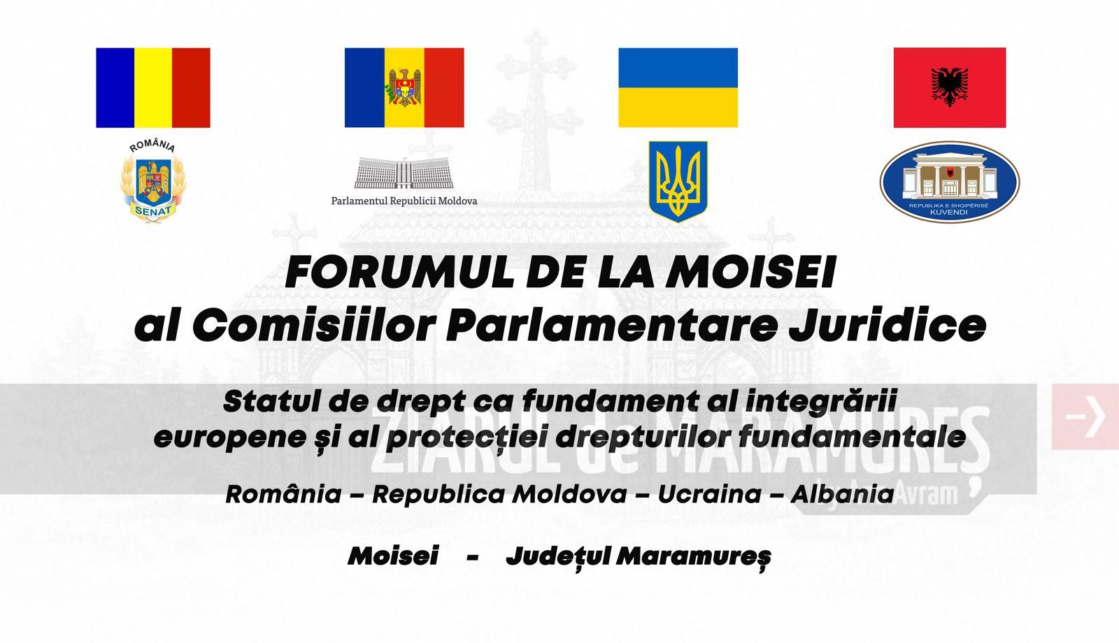 Moisei devine capitala dialogului juridic regional: Forumul Comisiilor Parlamentare Juridice reunește delegații din patru state europene