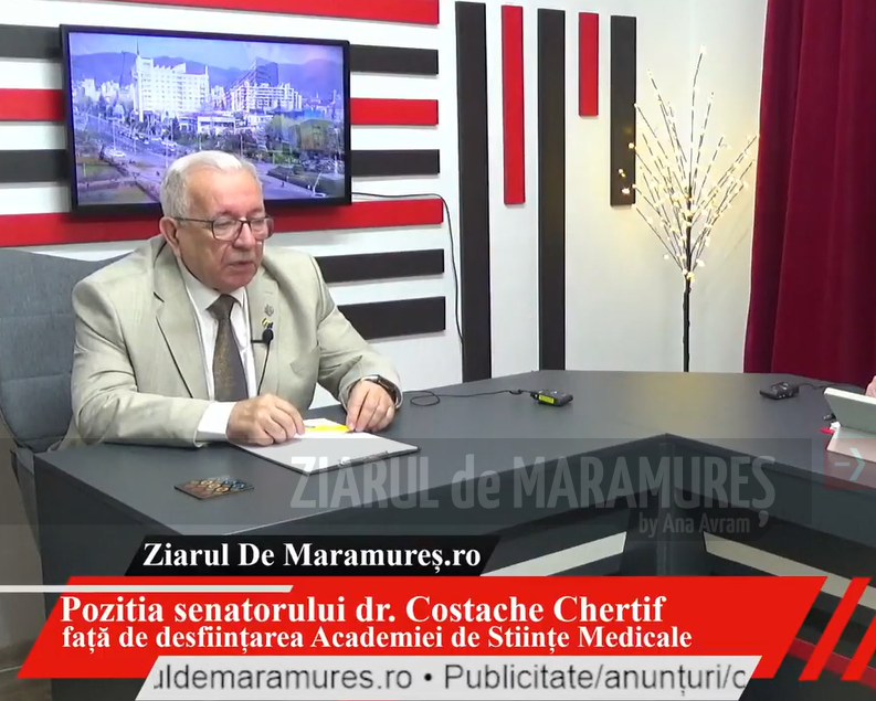 Live. Pozitia senatorului dr. Costache Chertif față de desființarea Academiei de Stiințe Medicale