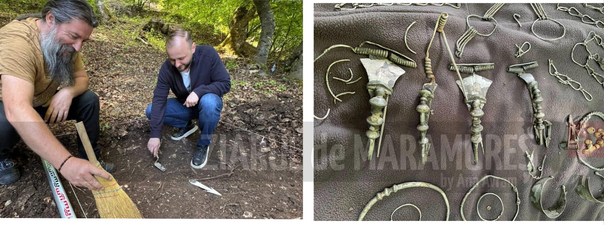 (FOTO)Podoabe dacice din argint folosite într-un ritual pentru zei, descoperite în Țara Chioarului